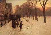 Childe Hassam Boston Common at Twilight oil painting artist